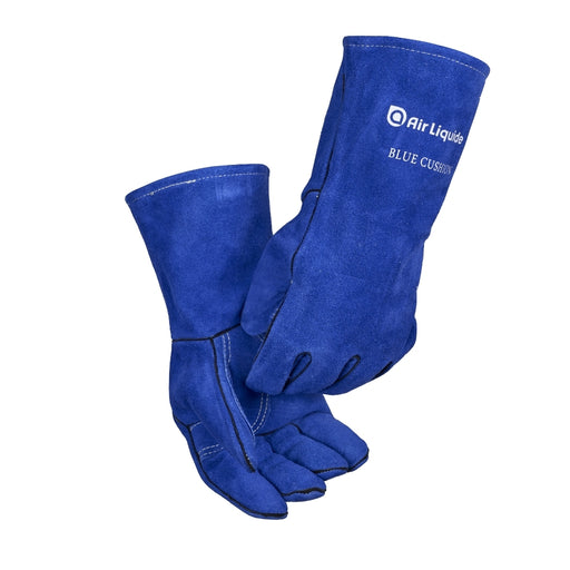 BLUESHIELD Blue Cushion 5-Fingers Leather Welding Gloves - Large