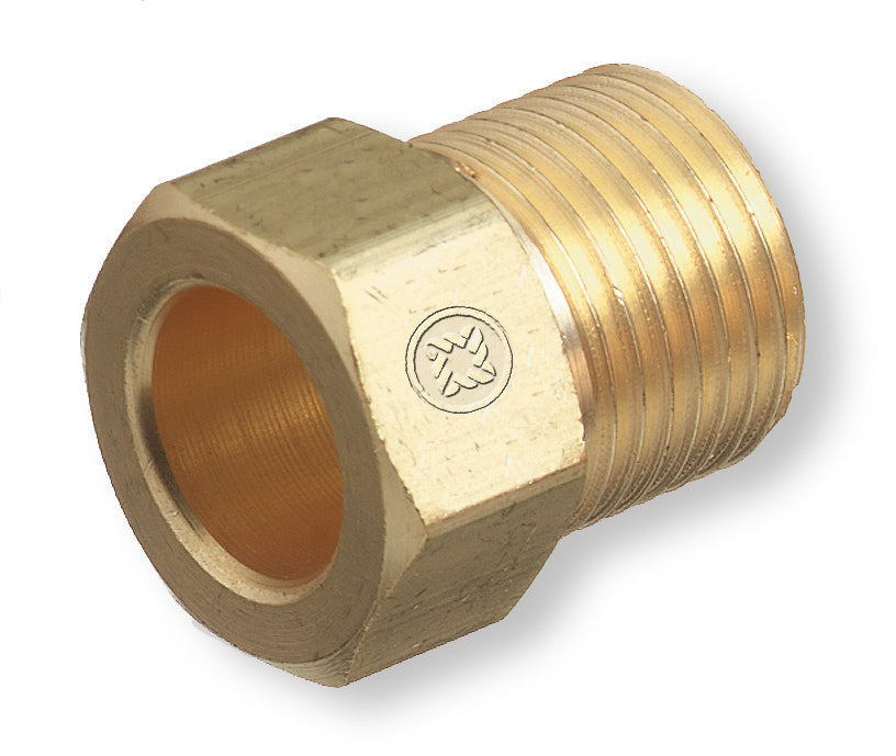 WESTERN ENTERPRISES - INERT ARC NUTS, B-SIZE 5/8"-18 UNF RH MALE, BRASS - AW-14A