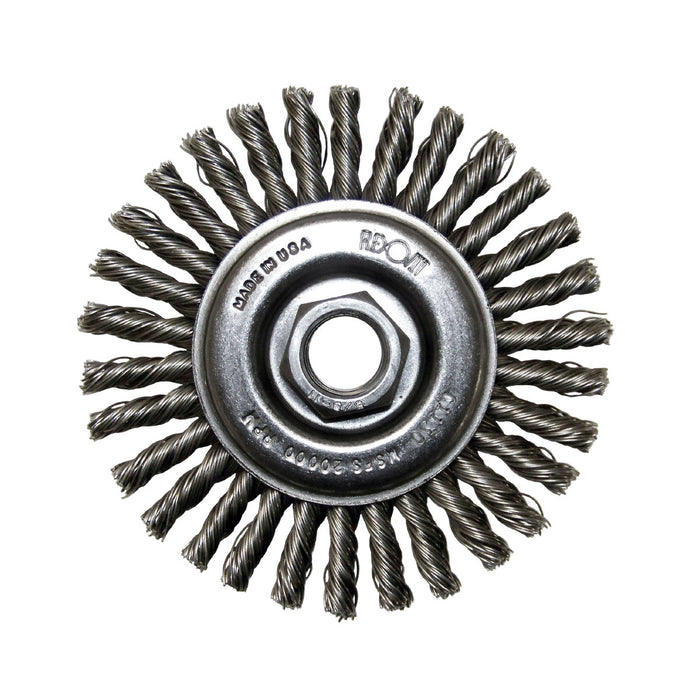 FLEXOVIT - 5-7/8"X3/16"X5/8-11 .020 CARBON WIRE WHEEL BRUSH - C1107