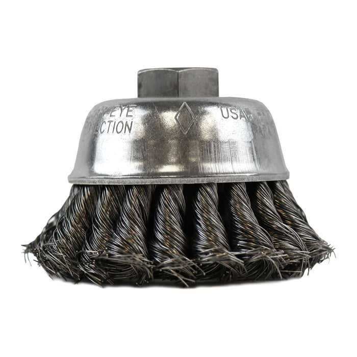 FLEXOVIT - 2-3/4"XM10-1.25 .020 STAINLESS WIRE CUP BRUSH - C1600