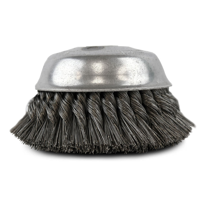 FLEXOVIT - 6"X5/8-11 .020 CARBON 2 ROWS WIRE CUP BRUSH - C1670