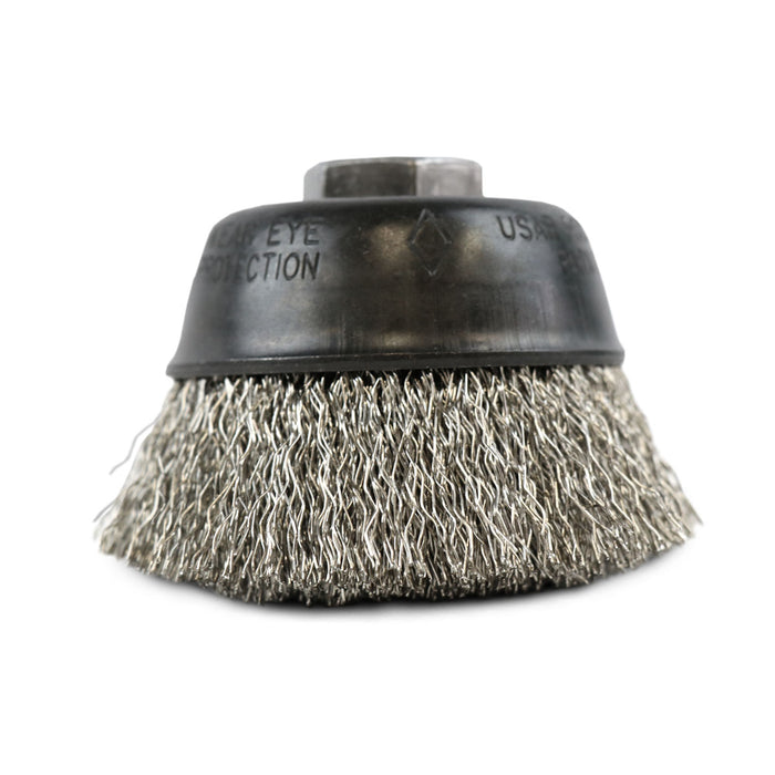 FLEXOVIT - 2-3/4"X5/8-11 .014  STAINLESS WIRE CUP BRUSH - C1740