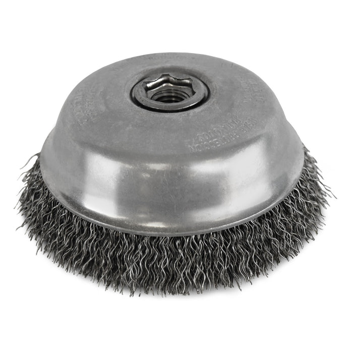 FLEXOVIT - 6"X5/8-11 .020 CARBON WIRE CUP BRUSH - C1830