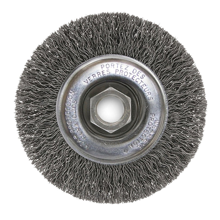 FLEXOVIT - 4"X1/2"XM14-2.0 .014 CARBON WIRE WHEEL BRUSH - C1850