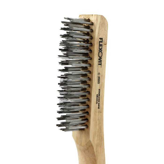 FLEXOVIT - 4 ROWS X 16 ROWS .013 STAINLESS SCRATCH BRUSH - C2000