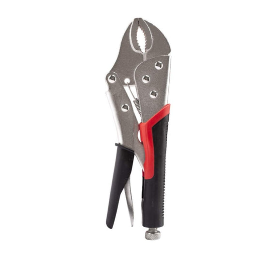 Locking Pliers With Curved Jaws and Rubber Grips - 10"