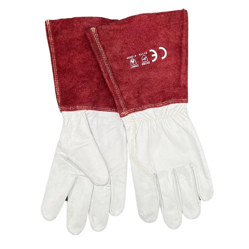 Grain Goatskin & Split Cowhide TIG Welding Gloves - Large