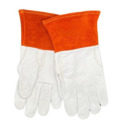 Grain Goatskin Split Cowhide TIG Welding Gloves w/ Palm Reinforcement - Large