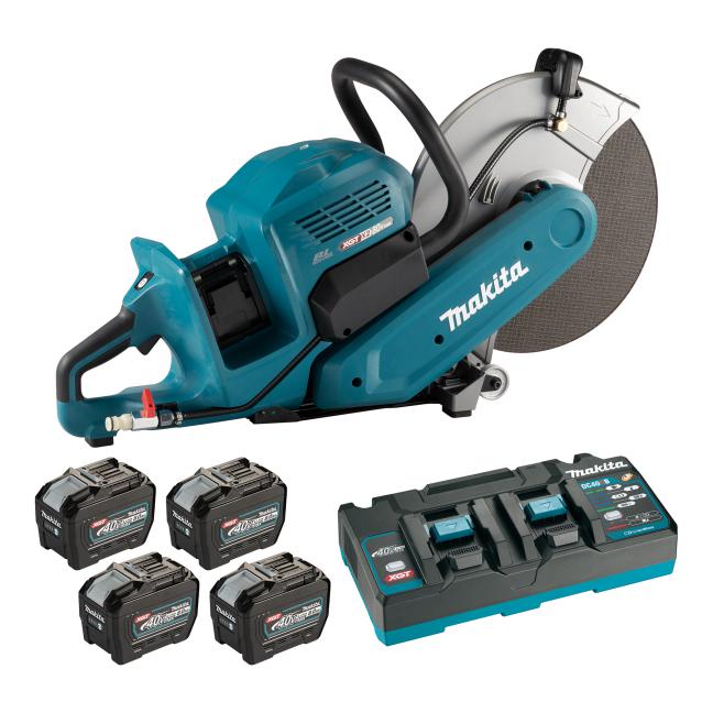 MAKITA - 80V(40VX2)MAX XGT BRUSHLESS 14" POWER CUTTER, 8.0AH X4KIT - CE001GL401