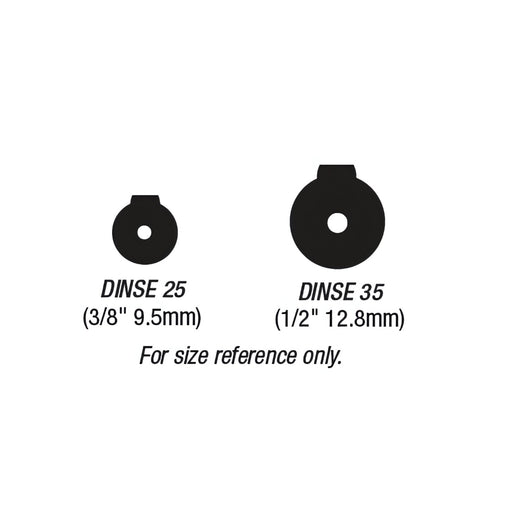 CK Worldwide DINSE 25 SAFE-LOC™ CONNECTOR - SL8-25M - Gas-Thru (CK26,TL26)