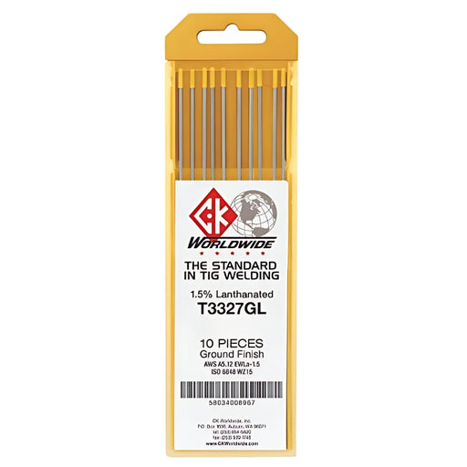 Ck Worldwide TIG Tungstens (Pack of 10) - T1167GL - 1/16" (Gold)