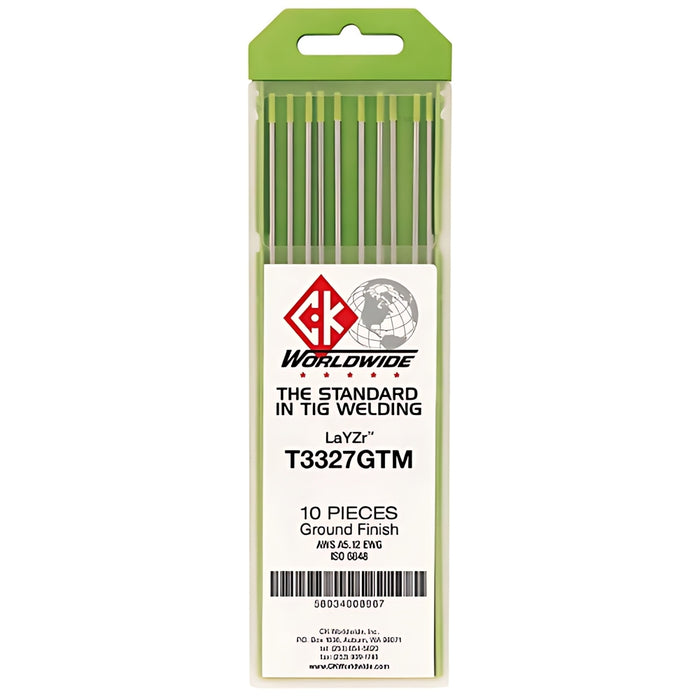 Ck Worldwide TIG Tungstens (Pack of 10) - T1167GTM - 1/16" (Chartreuse)