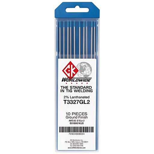 Ck Worldwide TIG Tungstens (Pack of 10) - T187GL2 - 1/8" (Blue)