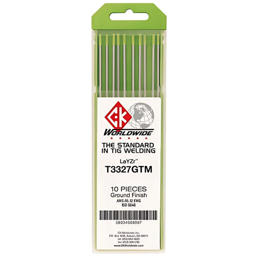 Ck Worldwide TIG Tungstens (Pack of 10) - T187GTM - 1/8" (Chartreuse)