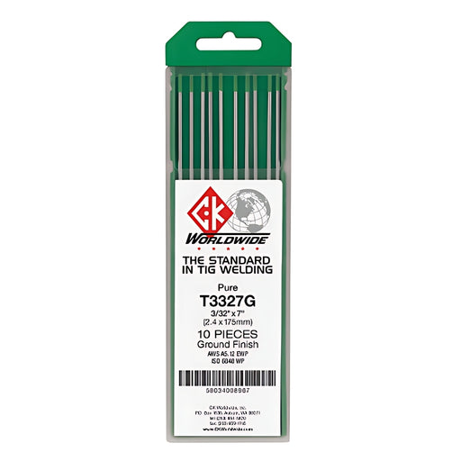 Ck Worldwide TIG Tungstens (Pack of 10) - T187G - 1/8" (Green)