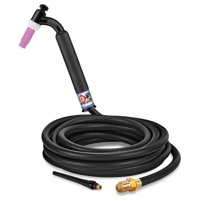 CK WORLDWIDE - 200 AMP FLEX HEAD TIG TORCH, GAS-COOLED, 25' STANDARD CABLES - CK26-25-2 FX