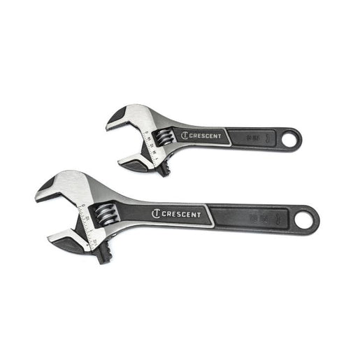 CRESCENT ADJ WRENCH SET, 6" 10", WIDE JAW - ATWJ2610VS