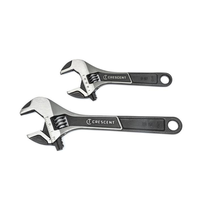 CRESCENT ADJ WRENCH SET, 6" 10", WIDE JAW - ATWJ2610VS