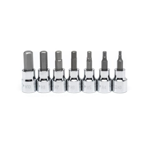 CRESCENT 7 PC,HEX BIT SOCKET SET,MM,3/8" DRIVE - CBSS1N