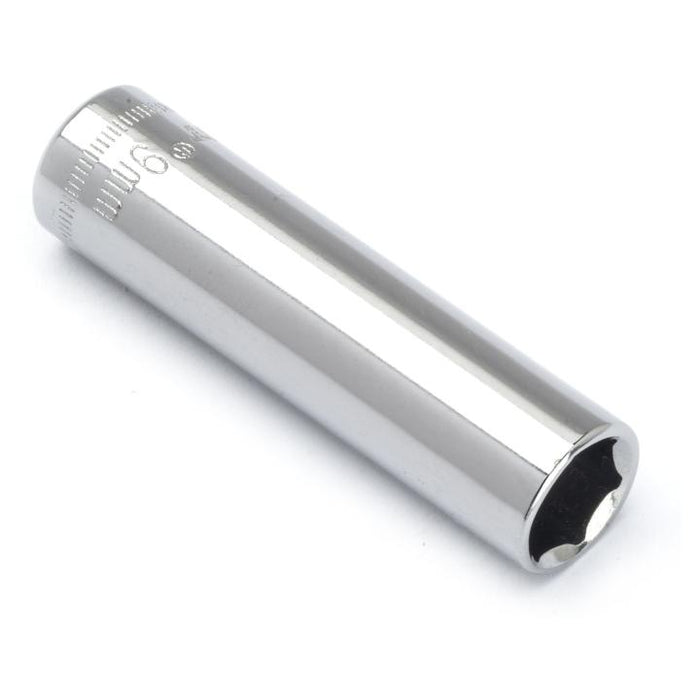 CRESCENT DEEP SOCKET,1/4" DRIVE,9MM,6PT - CDDS16N