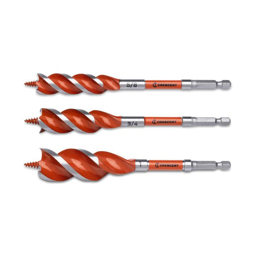 CRESCENT 3PC HIGH SPEED AUGER SET,6.25" - CDSASET-3