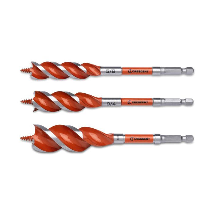 CRESCENT 3PC HIGH SPEED AUGER SET,6.25" - CDSASET-3