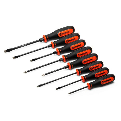 CRESCENT SCREWDRIVER SET, 8PC, MIXED, DIAMOND, DM - CDT8PCSET