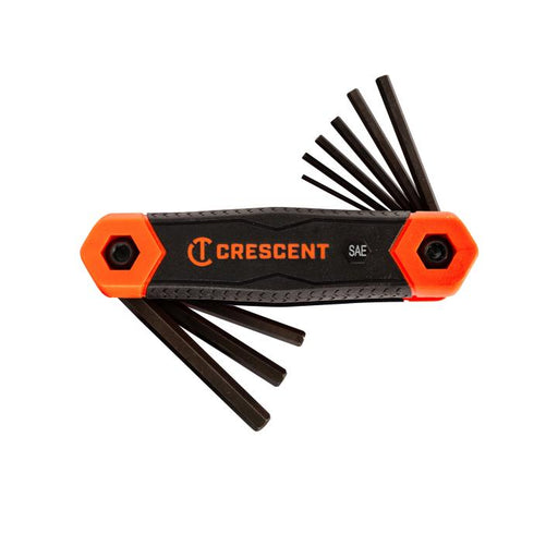 CRESCENT FOLDING HEX KEY SAE 9PC - CHKFSAE9