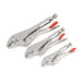 CRESCENT PLIER SET, 3PC LOCKING - CLP3SETN-08