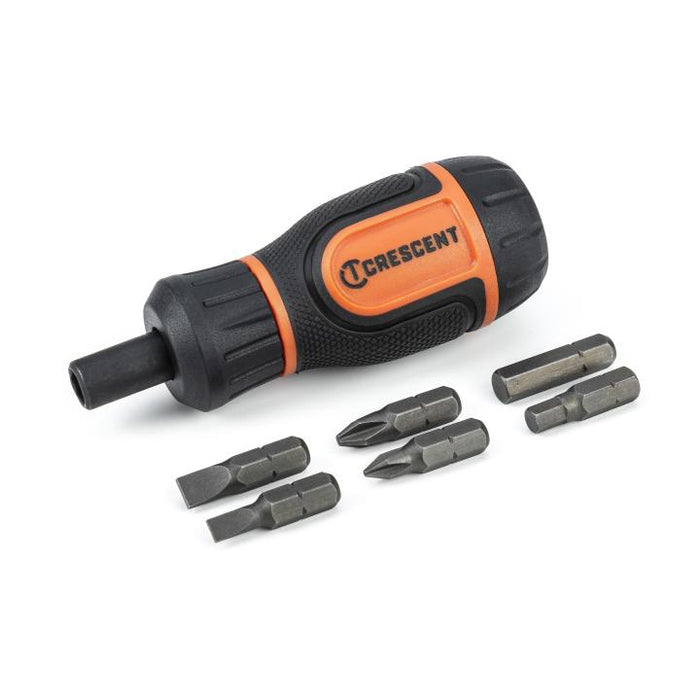 CRESCENT MULTIBIT SCREWDRIVER, 6IN1, RATCHET STUB - CMBS61R