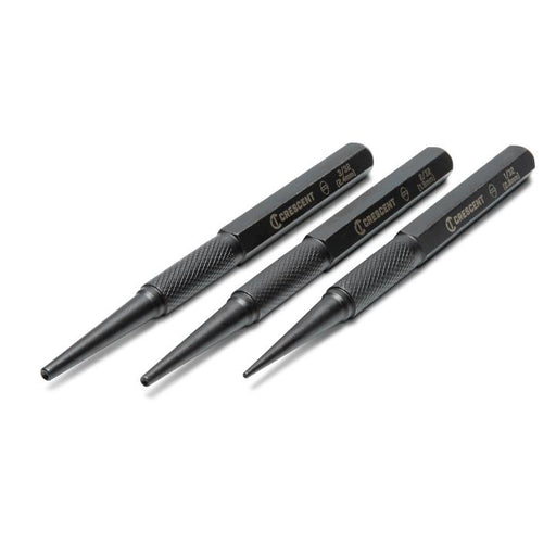 CRESCENT 5" NAIL SET PUNCH KIT (3-PIECE) STEEL - CNPS12332S