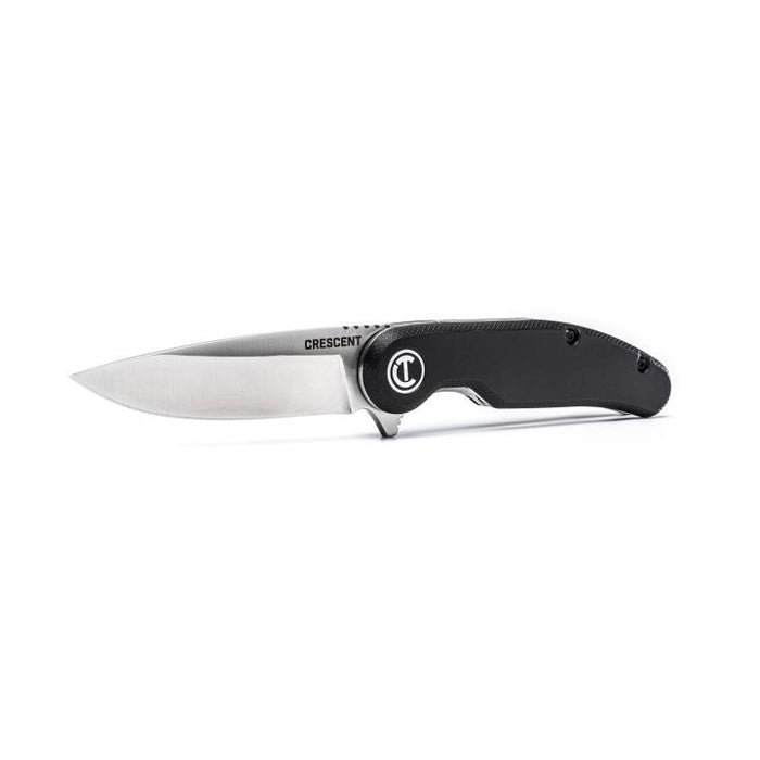 CRESCENT KNIFE, POCKET 3.25", BLACK, D POINT - CPK325C