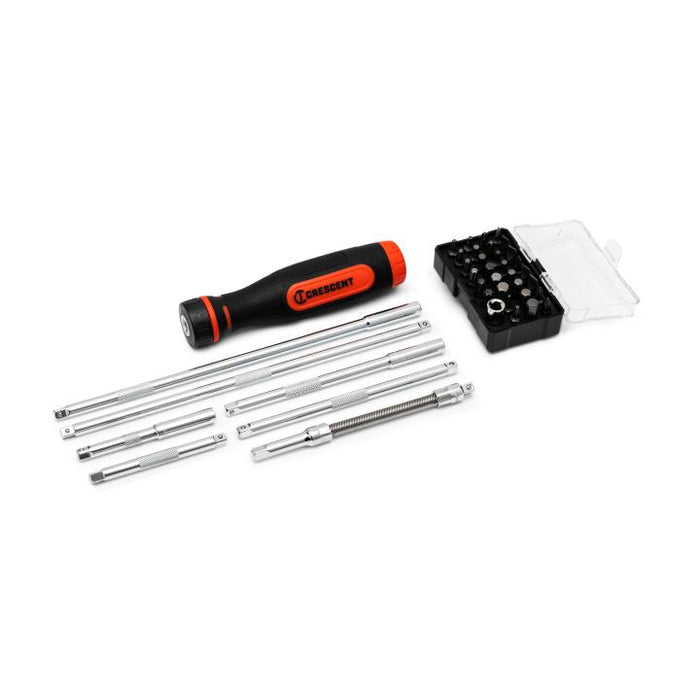 CRESCENT RATCHETING BIT DRIVER SET, 39PC, DM - CRBSDS39PC