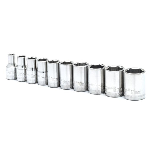 CRESCENT SOCKET SET,10PC,1/4" DRIVE,6PT,MM - CSAS9N