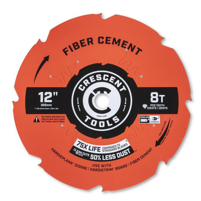 CRESCENT CRESCENT 12" 8T FIBER CEMENT BLADE - CSBFC-1208