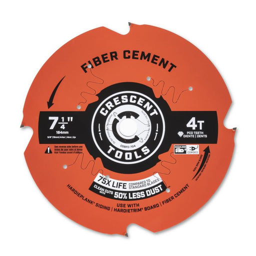 CRESCENT CRESCENT 7-1/4" 4T FIBER CEMENT BLADE - CSBFC-704