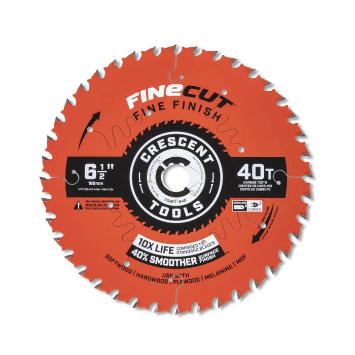 CRESCENT CRESCENT 6-1/2" 40T FINE FINISH BLADE - CSBFF-640