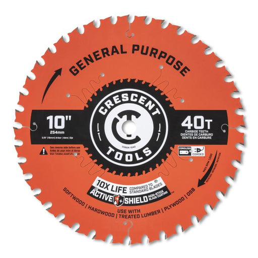 CRESCENT CRESCENT 10" 40T GENERAL BLADE - CSBGN-1040