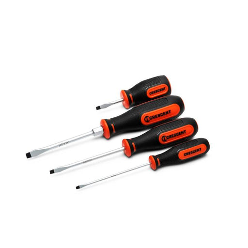 CRESCENT SCREWDRIVER SET, 4PC, SLOTTED, DM - CSSET4PC