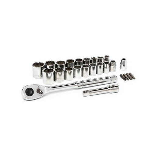 CRESCENT SOCKET WRENCH SET,25PC,3/8"DR,SAE/MM - CSWS7C