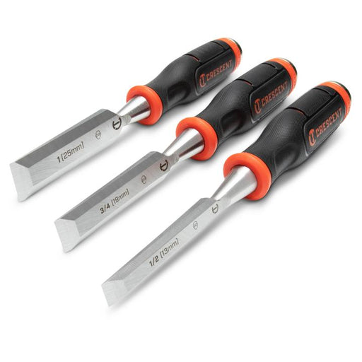 CRESCENT WOOD CHISEL SET,3PC,1/2",3/4",1" - CWCHS3