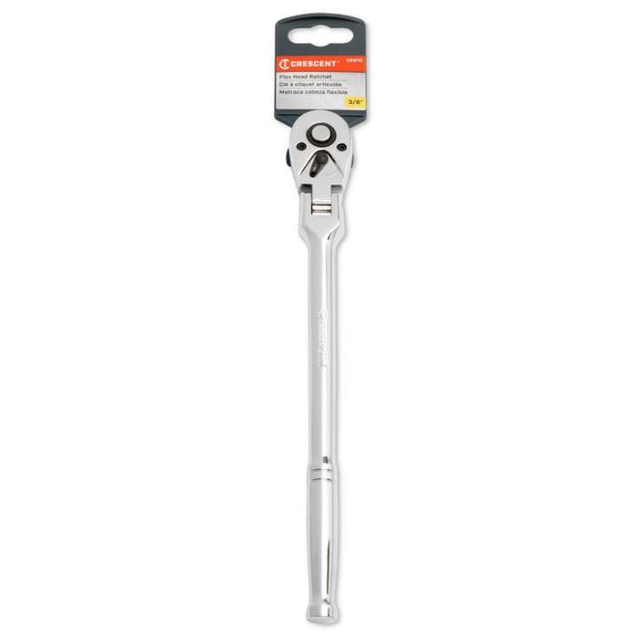 CRESCENT - 3/8" DRIVE 72-TOOTH QUICK RELEASE FLEX HEAD TEARDROP RATCHET 11-1/4" - CRW10