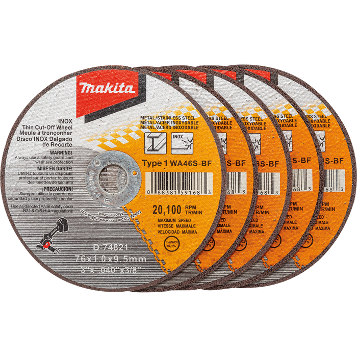 MAKITA - 3" COW FLAT 3/8" F/ STAINLESS 5/SE - D-74821-5