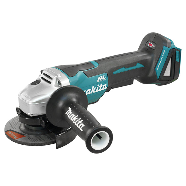 MAKITA - 18V LXT BRUSHLESS 4-1/2" ANGLE GRINDER W/PADDLE SWITCH, TOOL ONLY - DGA455Z