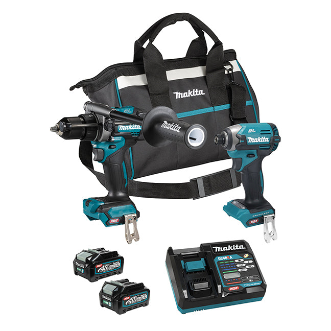 MAKITA - 40VMAX XGT BRUSHLESS 2 TOOL COMBO KIT, 2.5AH X1 & 4.0AH X1 - DK0176G207