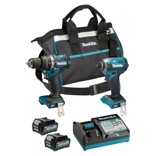 MAKITA - 40VMAX XGT BRUSHLESS 2 TOOL COMBO KIT, 2.5AH X2 - DK0178G204