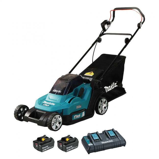 MAKITA - 36V(18VX2) LXT 17" LAWN MOWER, 5.0AH X2KIT - DLM432CT2