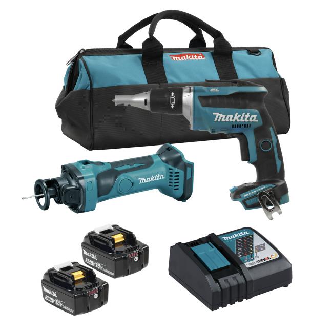 MAKITA - 18V LXT 2 TOOL COMBO KIT, 4.0AH X2 - DLX2089M