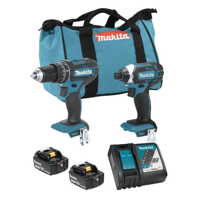 MAKITA - 18V LXT 2 TOOL COMBO KIT, 3.0AH X2 - DLX2131X5