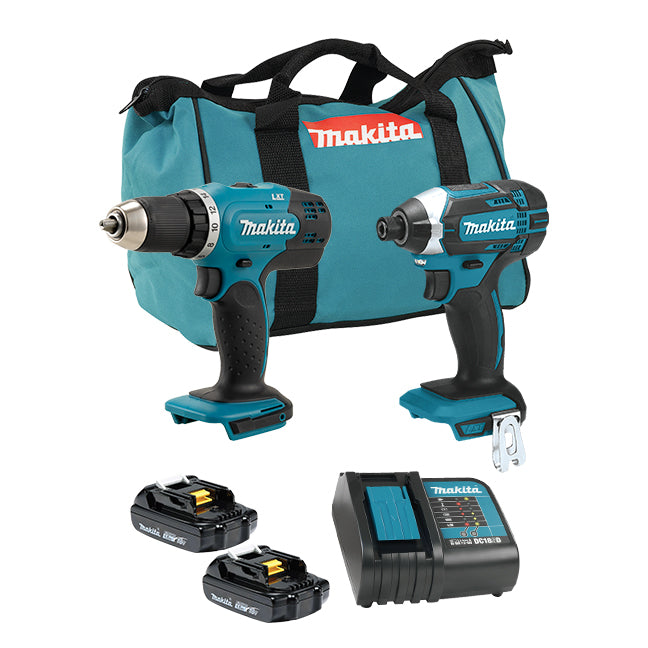 MAKITA - 18V LXT 2 TOOL COMBO KIT, COMPACT X2 - DLX2141Y02